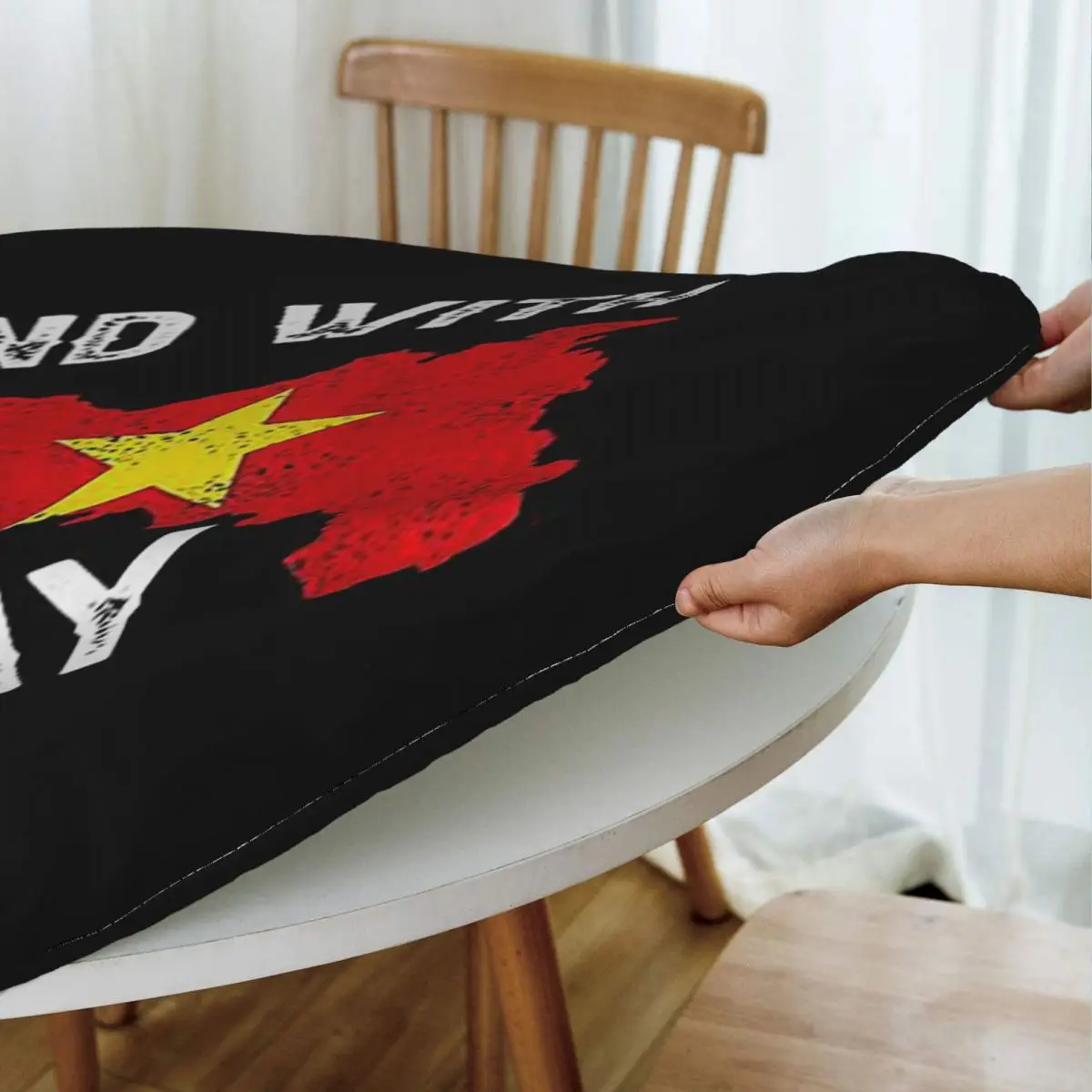 Tigray Flag Ethiopian Waterproof Round Tablecloth Oilproof Table Cloth for Kitchen Events Dining Table Cover