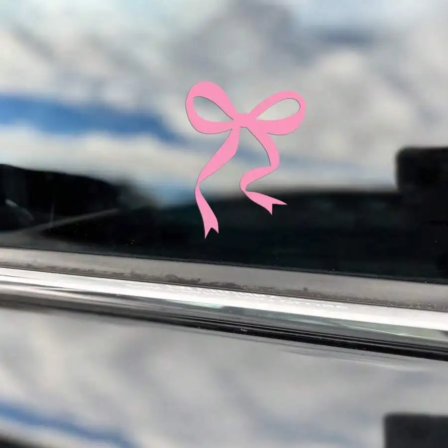 1 Pc Bow Car Decal, Vinyl Girly Bowknot Sticker For Car Decor, Cute Car Accessories For Women