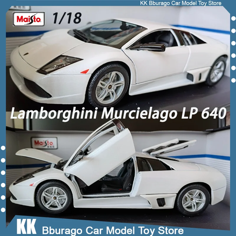 Original Maisto 1:18 Lamborghini Murcielago LP 640 Sports Car Diecast Model Edition Alloy Luxury Vehicle Toy Decor Child Gift