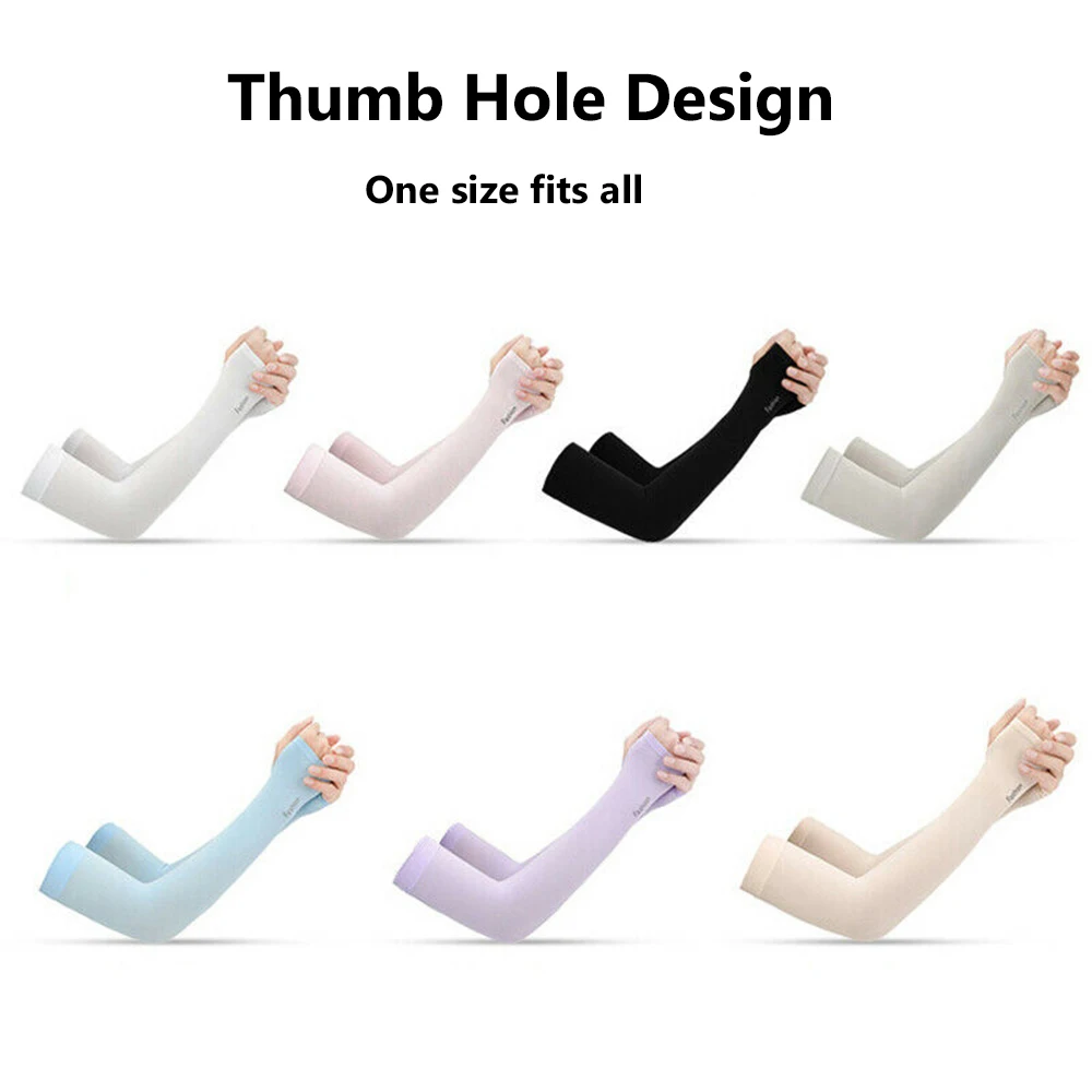 

1 Pair Arm Sleeves Warmers Sports Sleeve Sun UV Protection Hand Cover Cooling Warmer Running Fishing Cycling Sportswear New