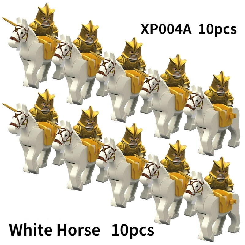 KT1046 SET 10pcs/Koruit Medieval Knights Rohan Uruk-hai Elves Gondor Warrior Dwarf Building Block Toys image 3