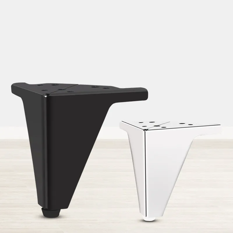 4Pcs Metal Sofa Feet Furniture Cabinet Feet Black TV Cabinet Feet Bathroom Cabinet Support Legs with Screws