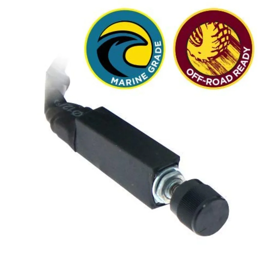 Marine Powersports 1000W 5-Channel Class D Amplifier, aluminum chassis, black, high-efficiency cooling and waterproof design