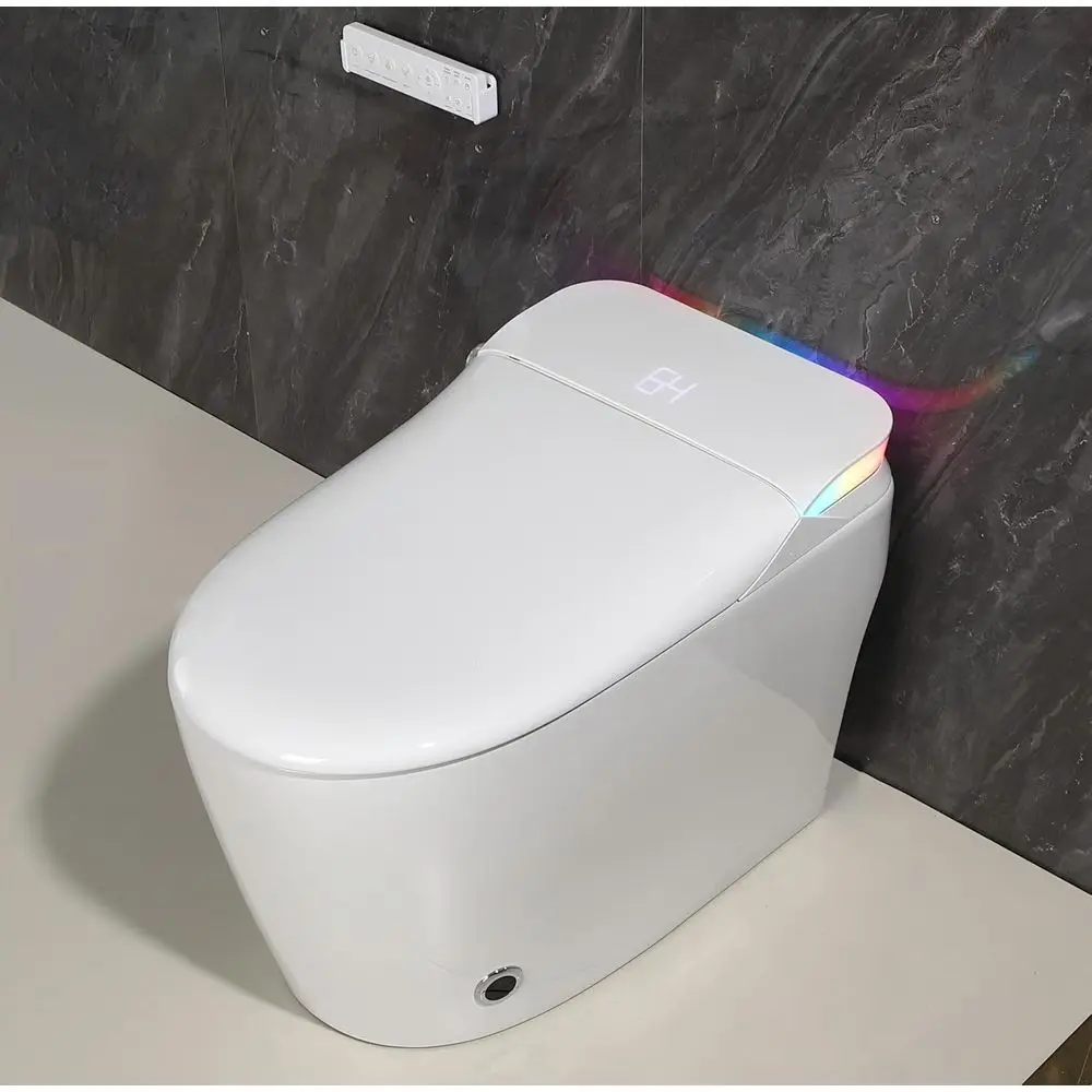 

Smart Toilet with Bidet Built in, TanklToilets with Aromatherapy & Colorul Night Light, Bidet Toilet with Heated Seat, Sot Close
