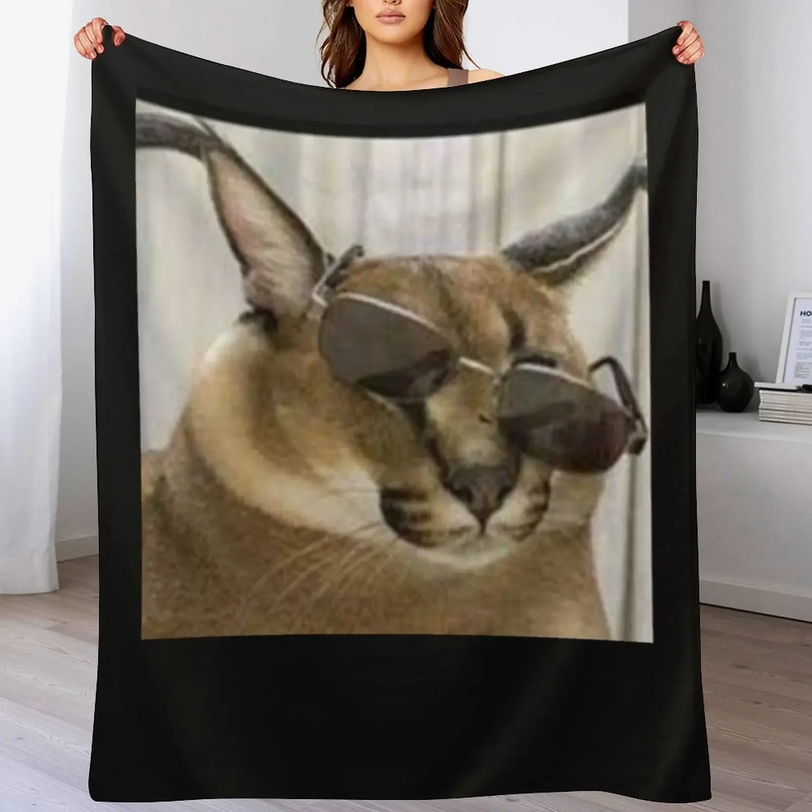 

floppa lovers funny Throw Blanket Soft Beds Multi-Purpose Tourist Beach Blankets