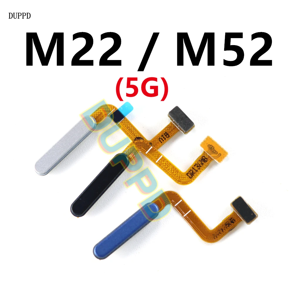 Power Button Fingerprint Sensor For Samsung Galaxy M22 M52 5G SM-M526B M225 Touch ID Connect Home Button Flex Cable