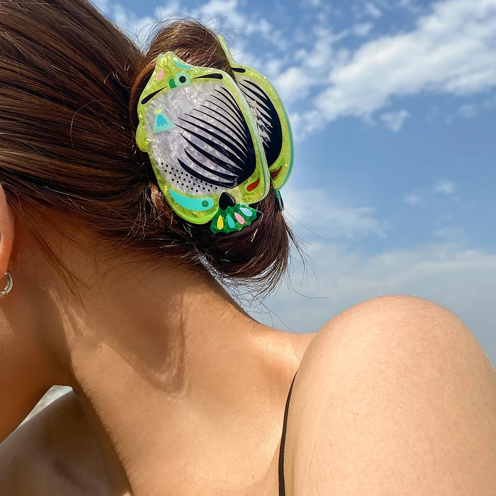 

New Acetate Colorful Fish Ocean Animal Crab Clamp Hair Claw For Women Funny Ponytail Hairpin Hair Clip Accessories Gifts 2024