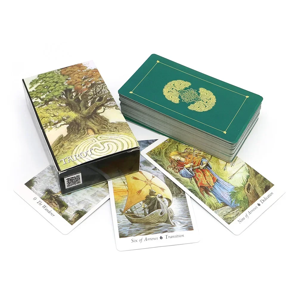 Cartas de Tarot de madera salvaje, 1 piezas, oráculo, visión en inglés, baraja de edición de adivinación, juegos de Borad