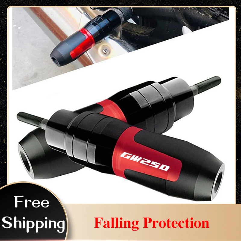 Motorcycle Falling Protection Accessories For SUZUKI GW250 GW 250 Falling Protection Exhaust Slides Crash Pad Protector