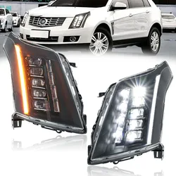 Car LED Headlights For Cadillac SRX 2010-2015 Accessories Modified Led Front DRL Turn Signal Lights Headlamp Assembly