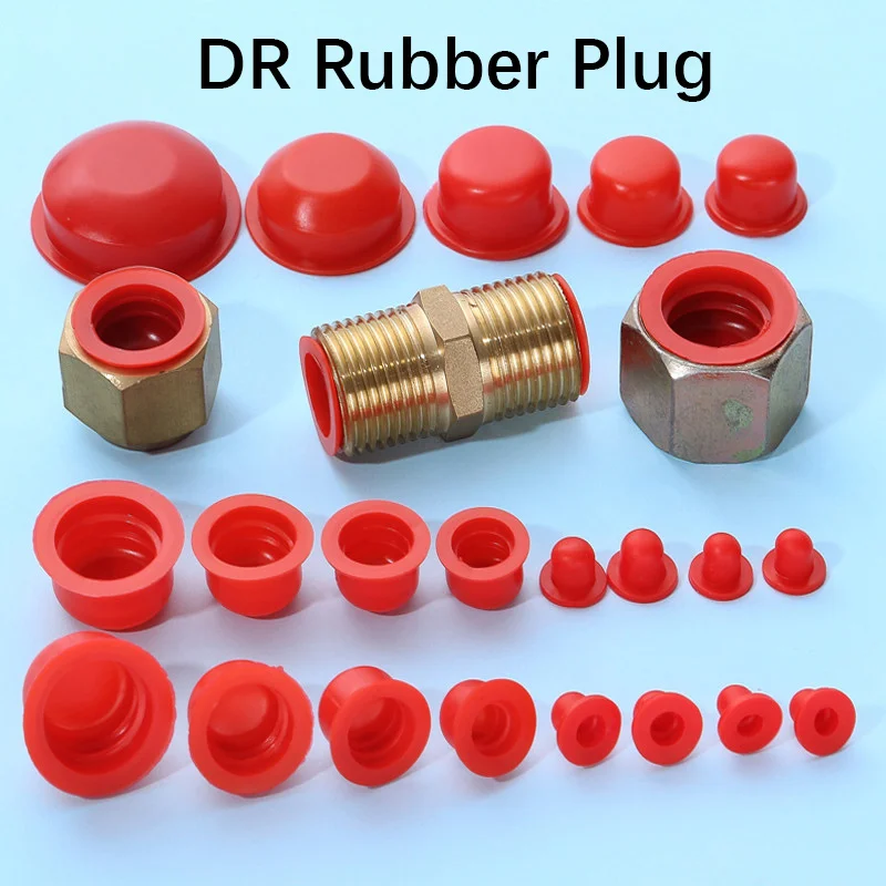 50/100pcs G/M Rubber Cylinder Plug Copper Nose Stopper Cap Dustproof Plug Internal Thread Hole Stopper Round Tube Silicone Plug