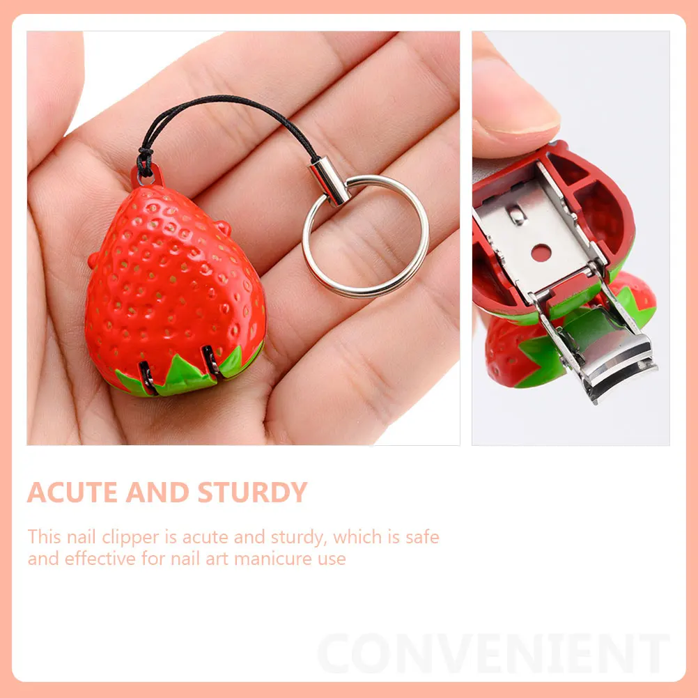 

Strawberry Shaped Stainless Steel Clippers Bulk Cute Kids Toddler Nail Clipper Safe Easy Nail Art Manicure Tool Household Child