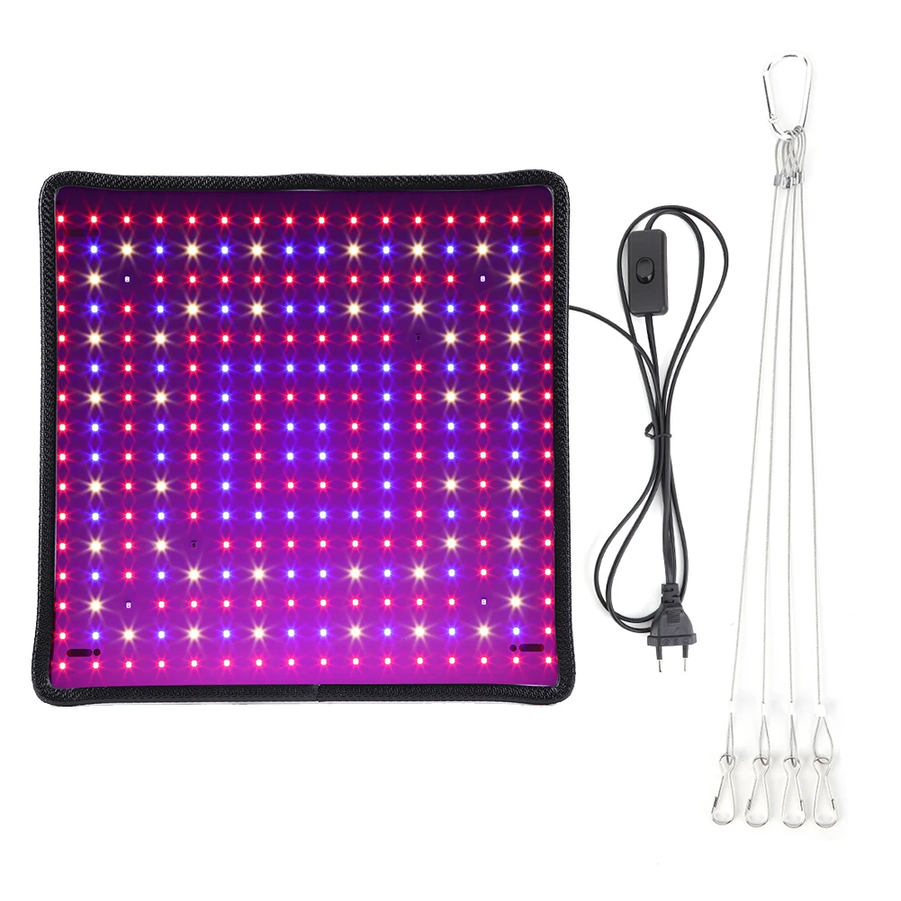 Lampada per piante a LED da 45 W Rosso + Blu + Bianco Lampada per piante quadrata a spettro completo Lampada per coltivazione a LED per tenda da coltivazione di verdure da giardinaggio per interni