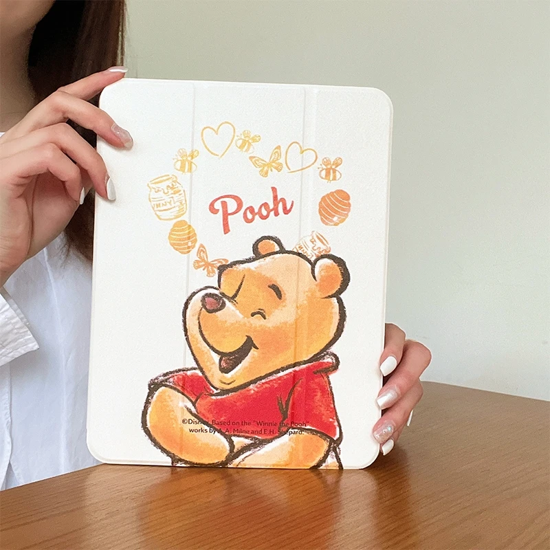 

Чехол для планшета с откидной подставкой из искусственной кожи для iPad A16 11 2025 10th Gen 10.9 2022 Pro Air 11 2024 10.2 10.5 9.7 8.3 Cover Funda Winnie Pooh