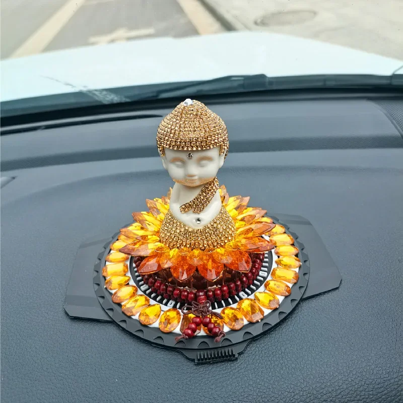 Crystal Diamond Home Decoration Ornament Maitreya Buddha Lotus Buddha Living Room Ornament Blessing Boy Gift Bedroom Decoration