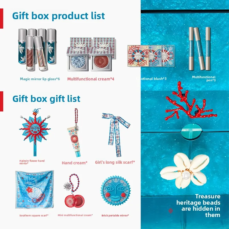 Girlcult Make-up Geschenkdoos ALL IN Poeder Blusher Crème Mollige Shimmer Lipgloss Make-up Set Cadeau voor vriendin Een verjaardagscadeau