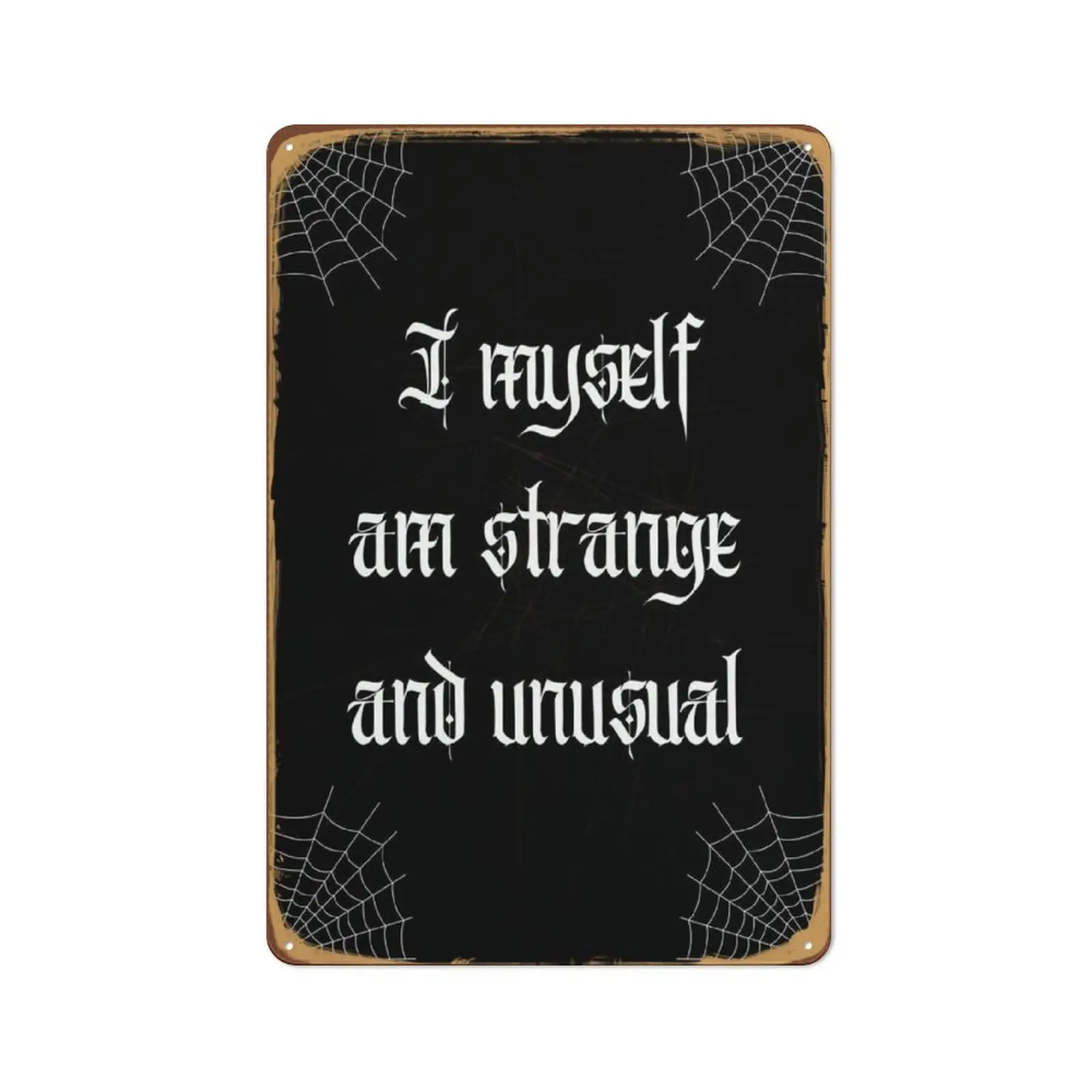 I Myself Am Strange And Unusual,Witchy Decor,Witchy Wall Art,Witchy Prints,Gothic Decor,Gothic Home,Gothic Poster Vintage Retro