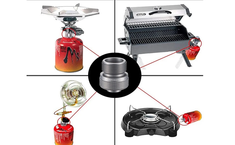 Campingmoon Camping Propane Stove Adapter, Input: En417 Lindal Valve Canister, Output: Propane Gas Stove,Z20