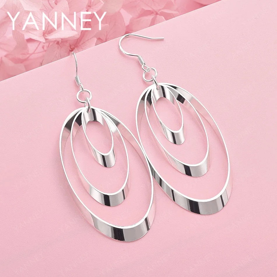 

Роскошные изысканные круглые серьги-подвески из стерлингового серебра 925 пробы для женщин, модные подарочные аксессуары, свадебные украшения