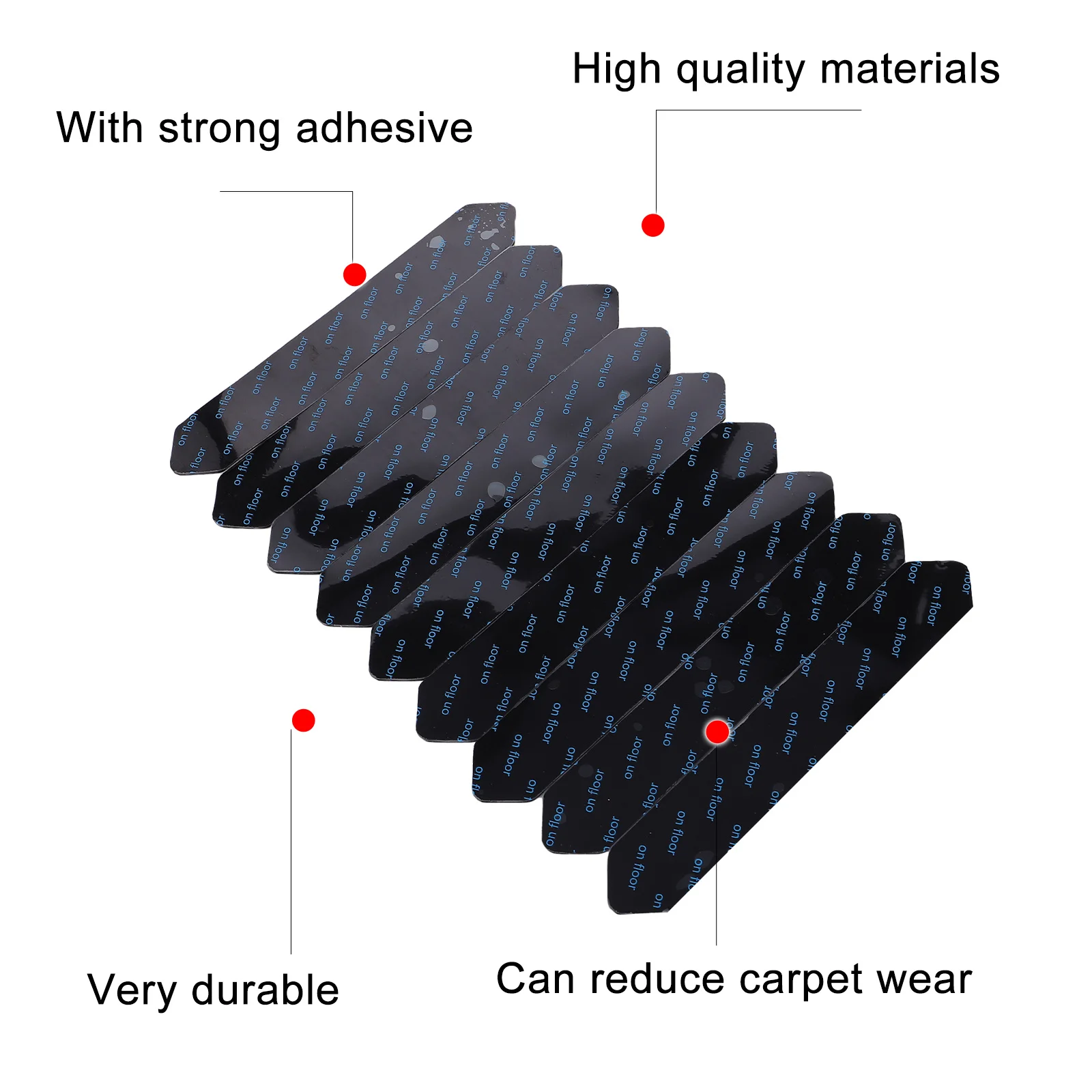 8Pcs PU Anti-Slip Carpet Sticker Traceless Double Sided Fixing for Long-Lasting Floor Protection Smooth Finish