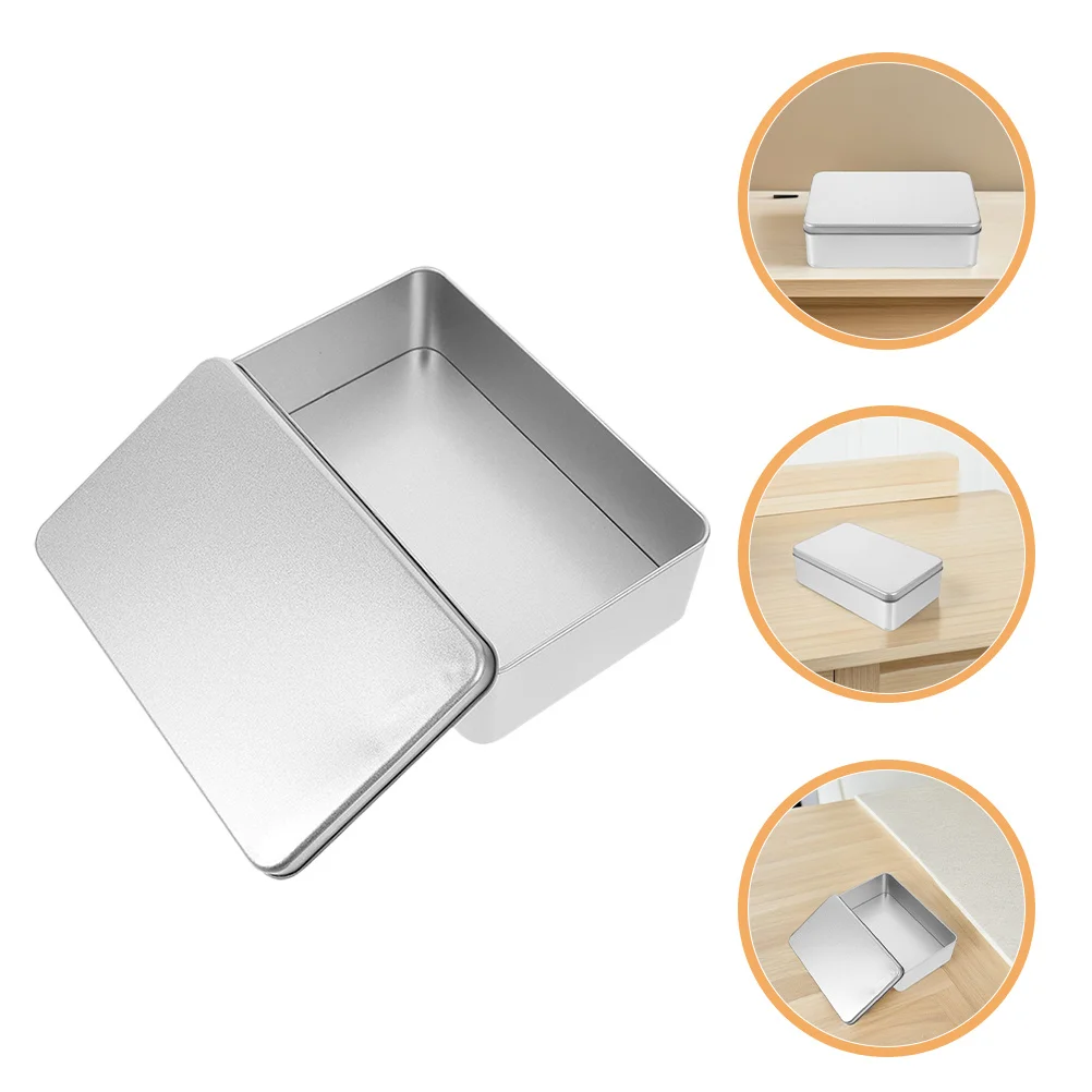 

Elegant Silver Cookie Storage Box Large Capacity Tinplate Container for Baking Treats Snacks Metal Canister Kitchen Organization