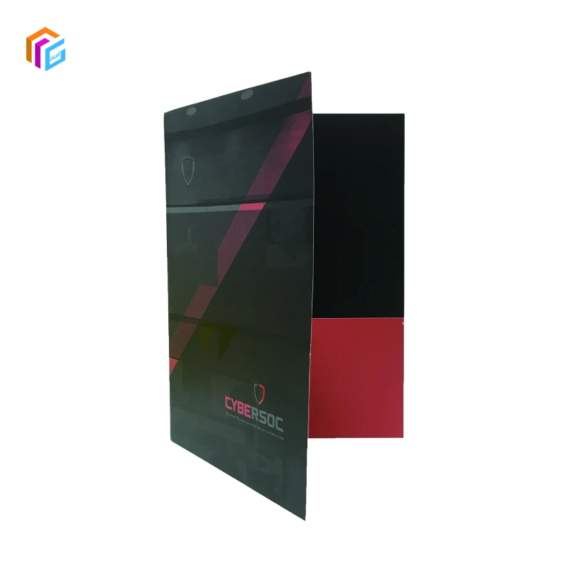 

custom 100pcs a lot paper folder printing A4 size China factory Paper Document Presentation File Folders Logo Business File F