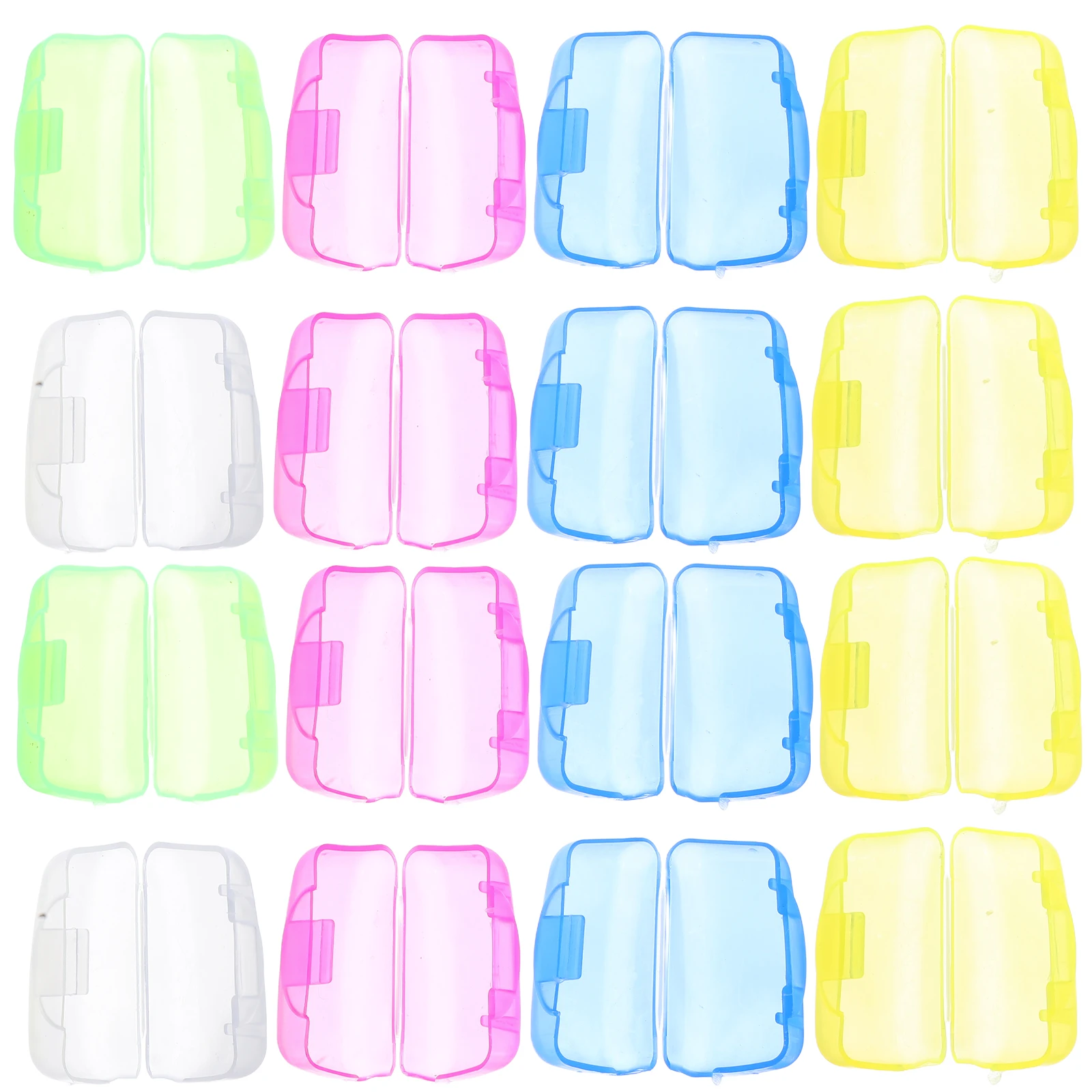 

20pcs Toothbrush Head Protective Cover Clear Travel Case for Brush Dustproof Cap Child Friendly Hygiene Holder