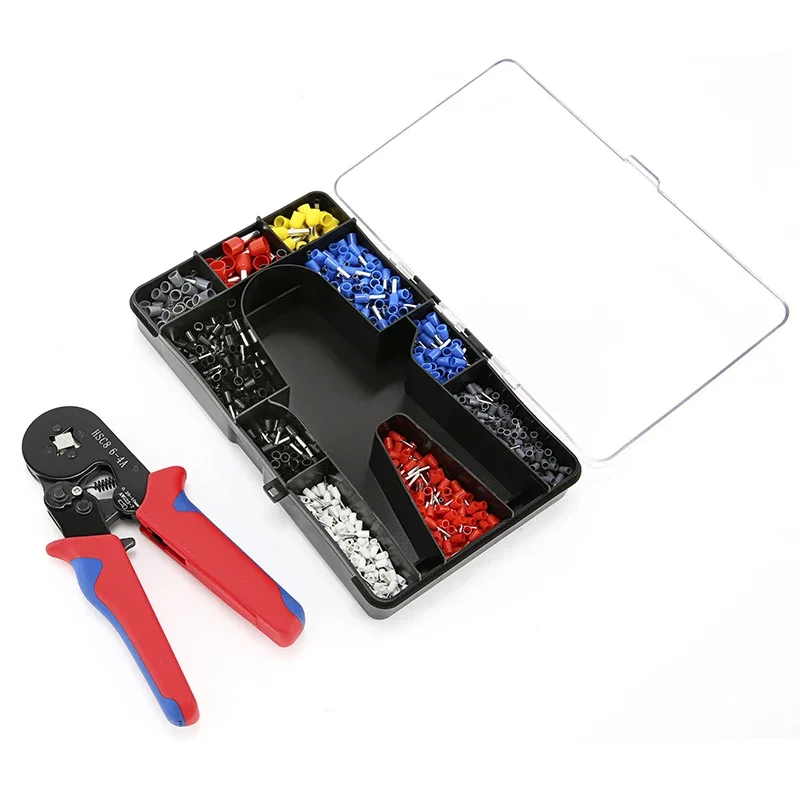 Wholesale Crimping Pliers HSC8 6-4A Tubular Terminal Crimper Wire Mini Ferrule Crimper Tools Household Electrical Kit With Box