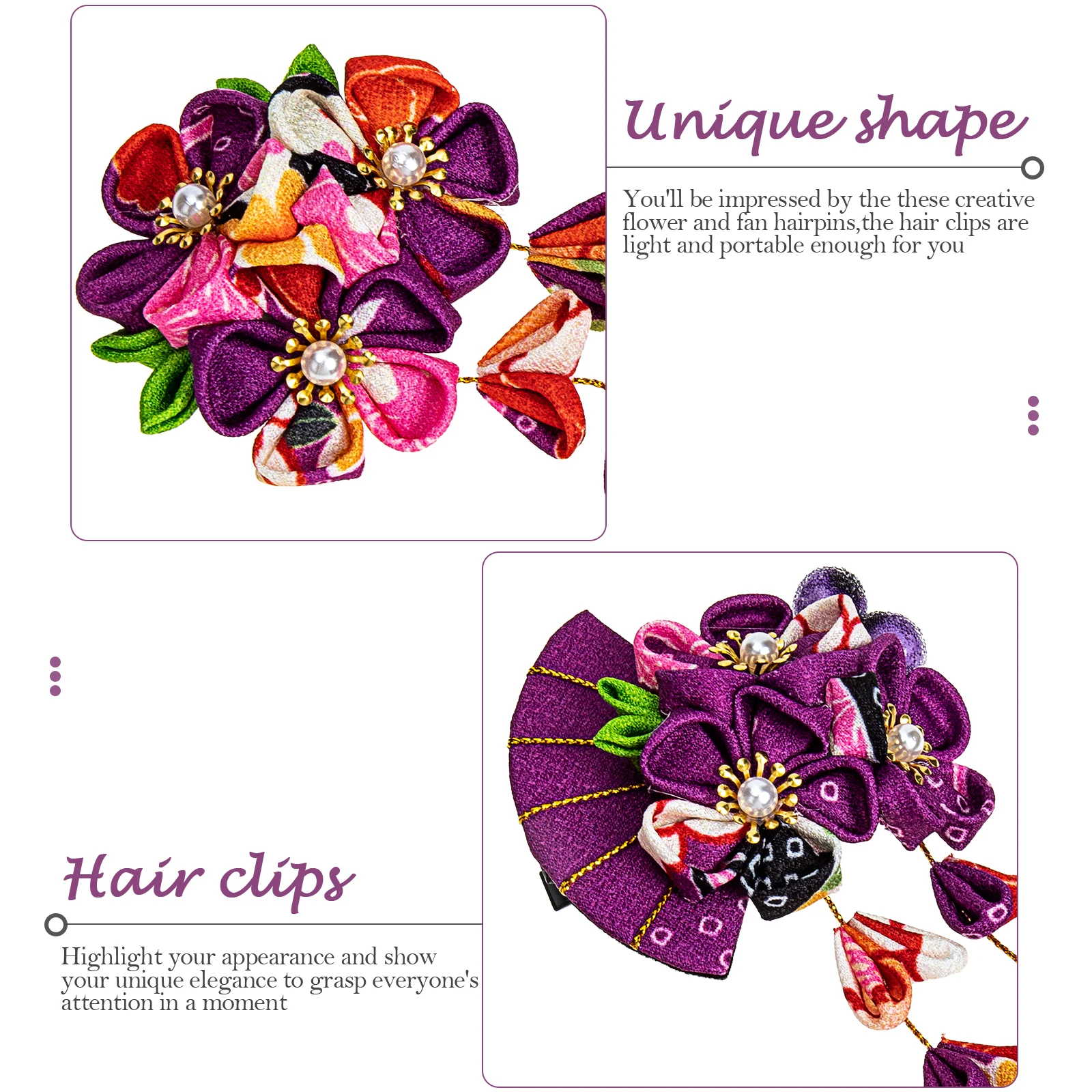 

2 шт., аксессуары для волос с кисточками, заколки для волос с цветком и веером, японский стиль для женщин, девочек, подростков, мам, свадебная вечеринка, свадебный душ