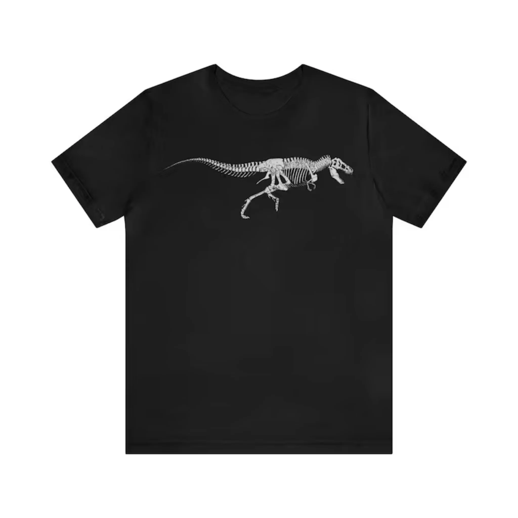 Unisex Dinosaur Skeleton Graphic T Shirt Casual Crew Neck Short Sleeve Vintage Animal Tees Streetwear Daily Tops