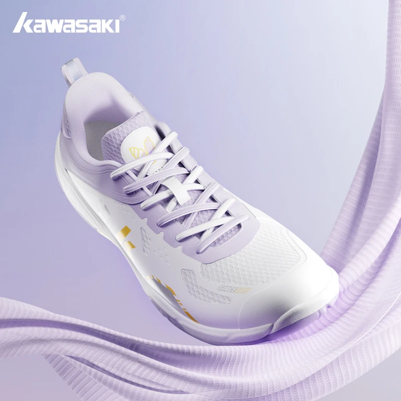 Kawasaki Badmintonschoenen 2024, nieuwe antislip, duurzame retrostijl, geschikt voor mannen en vrouwen, Honor Series K1B30-B3322