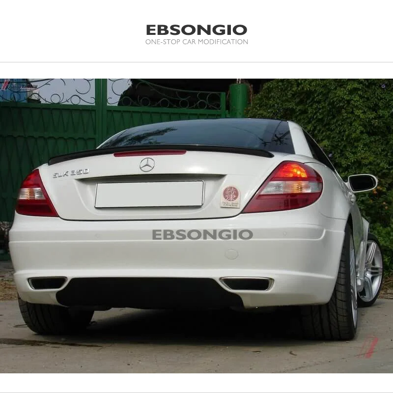 Per Benz R171 SLK classe convertibile 2 porte da 2004 a 2010 auto in plastica ABS Spoiler sul tetto posteriore ala tronco Lip Boot Cover Car Styling