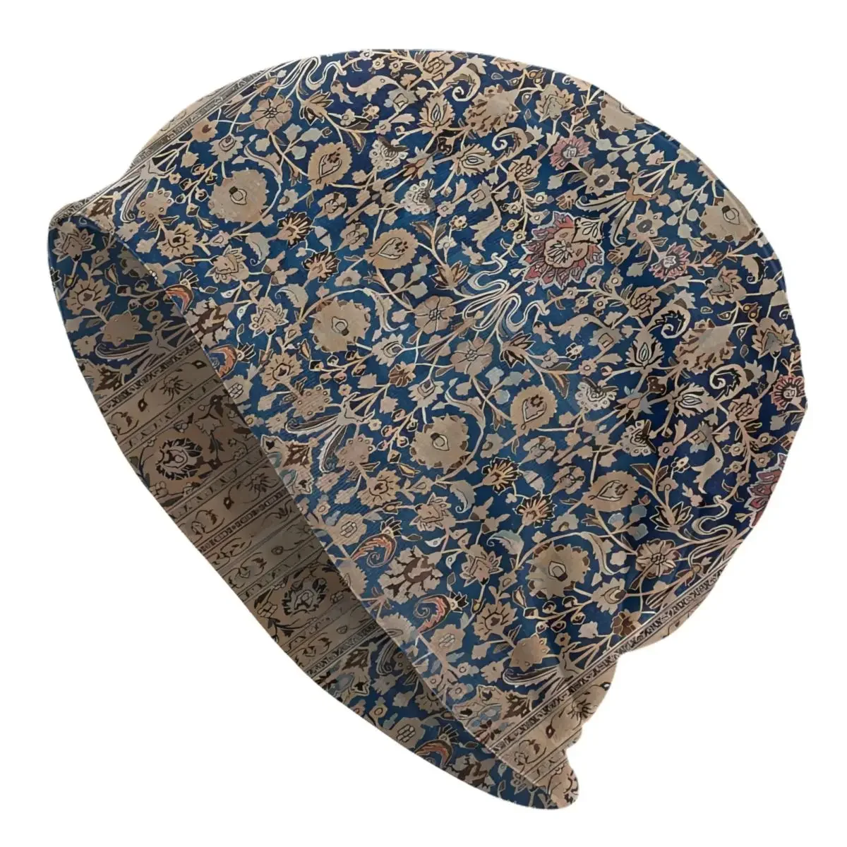 Vintage Leaves Tabriz Bohemian Antique Persian  Unisex Bonnet Windproof Double Layer Thin Hats For Men Women