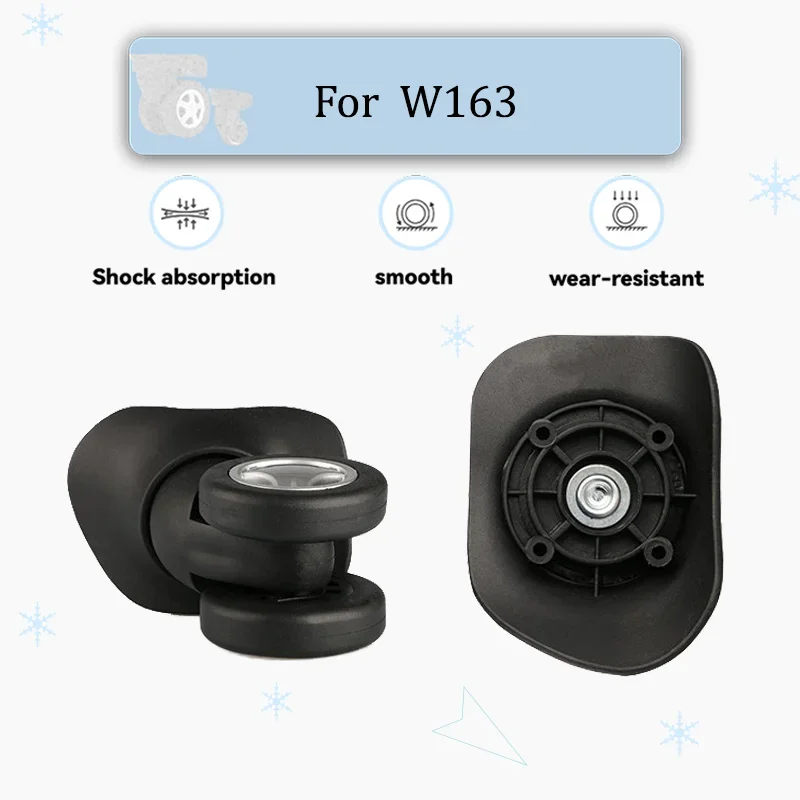 

For W163 Portable Luggage Wheels Replacement Set 360° Silent Swivel Casters Wear-Resistant Suitcase Accessories