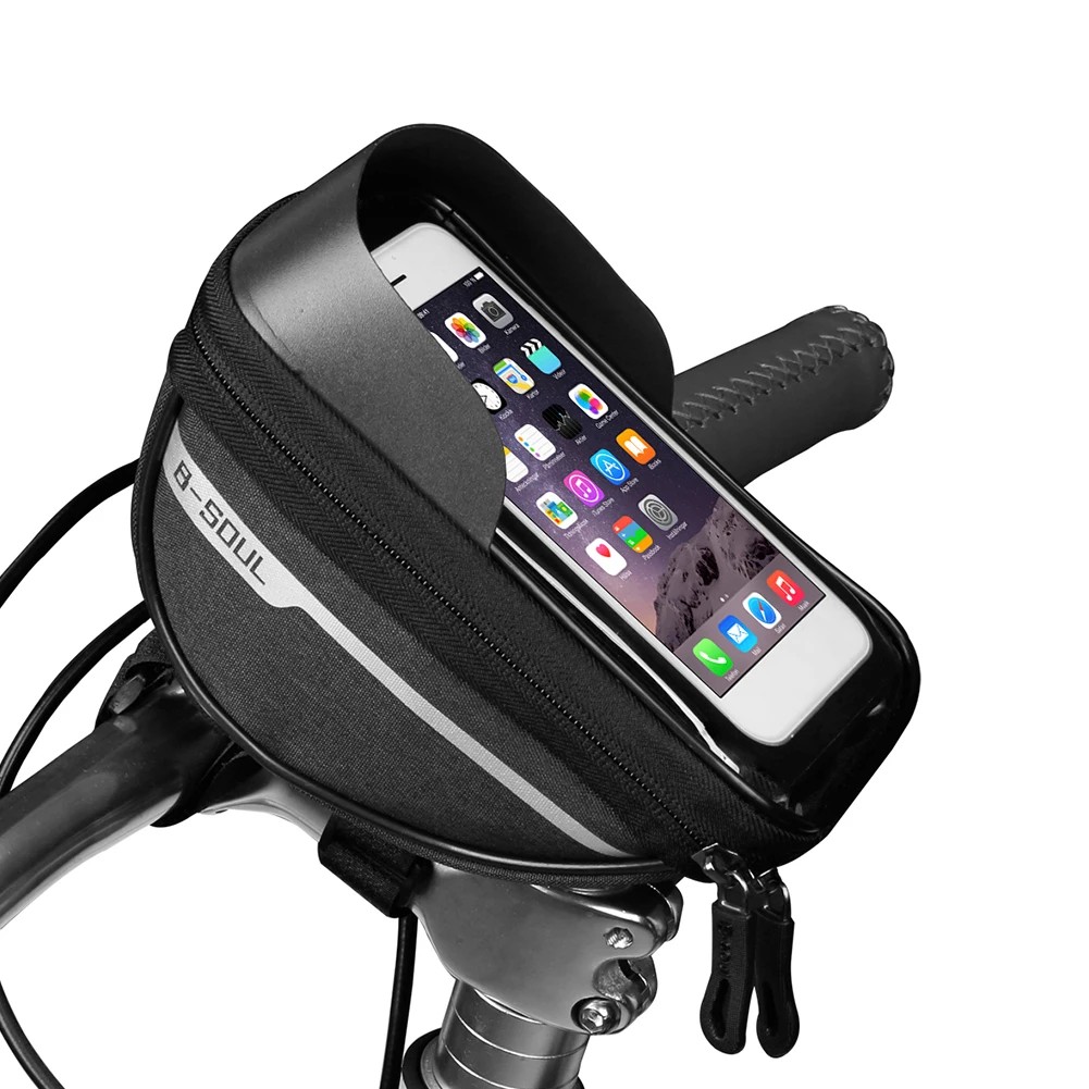 Wasserdichte Touchscreen-Handyhülle Tasche Fahrrad Oberrohrtasche Fahrradzubehör