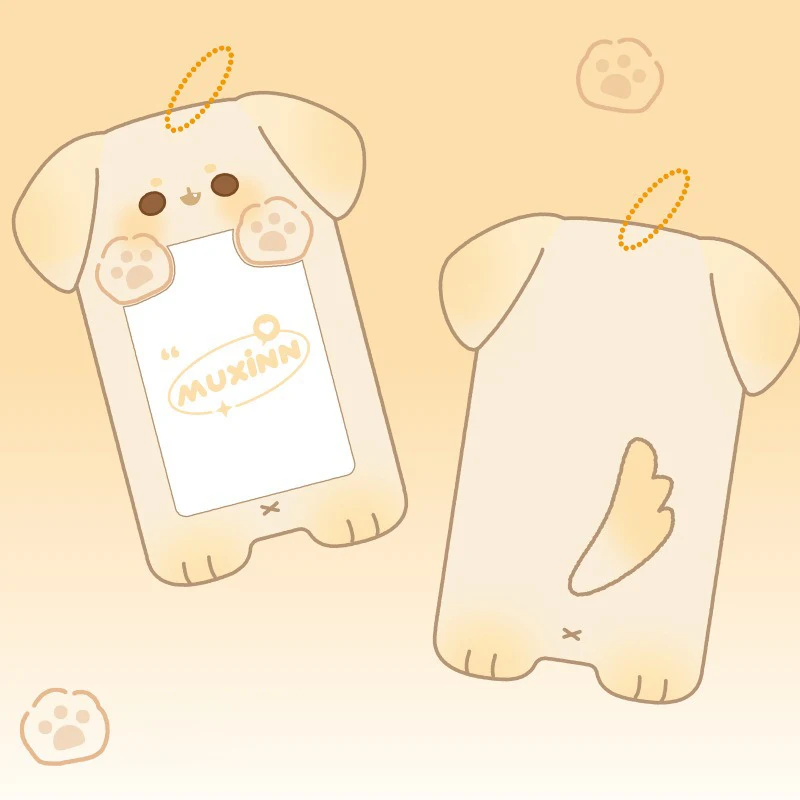 Conjunto de cartão de pvc de animal de desenho animado, feijão de amor, conjunto de armazenamento de cartão pequeno de 3 polegadas, cartão de ônibus, cartão de arroz, certificado, conjunto de proteção, pingente