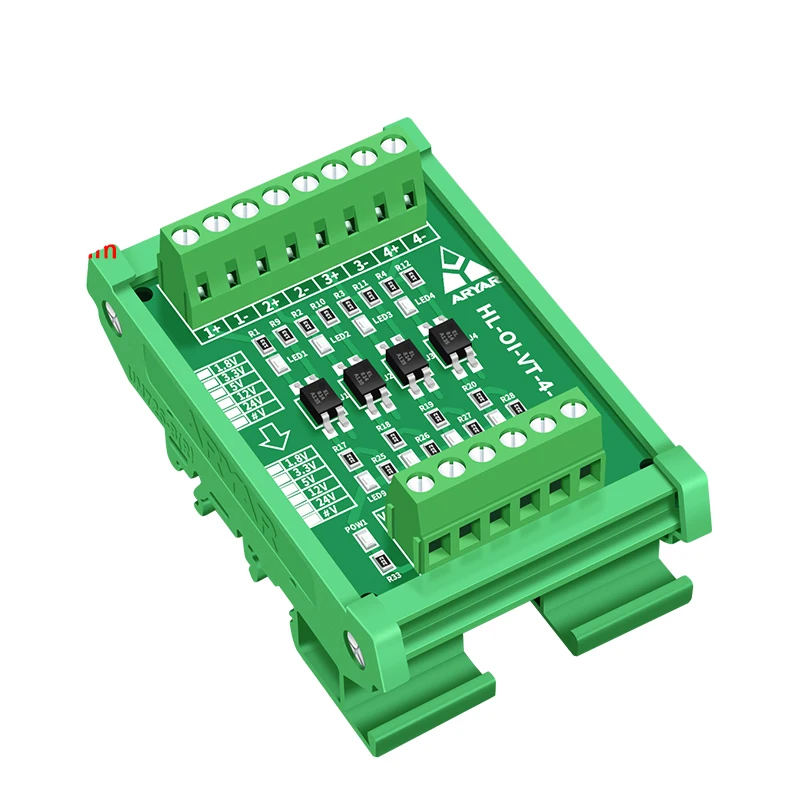 Carte D'Isolation Optocoupleur 4 Canaux PLC 3.3V à 24V - Conversion Niveau Signal PNP/NPN