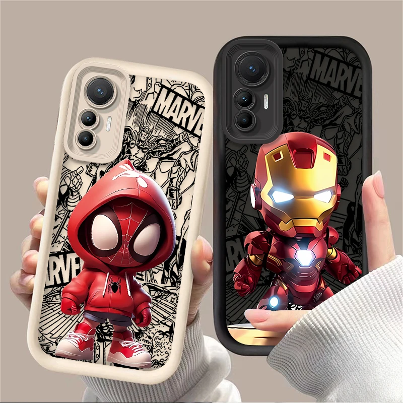 Marvel Spider Man Phone Case for Xiaomi Mi 13T 12T 11T 13 12 11 Lite 5G NE POCO X6 X5 X4 GT X3 NFC F3 F4 F5 F6 M6 Pro 4G M5S C65