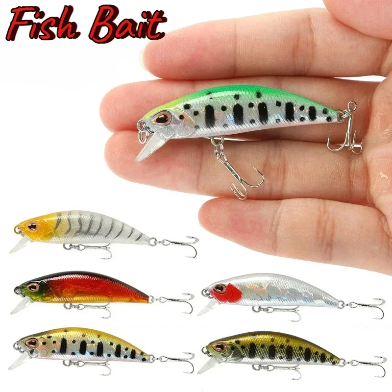 

1PCS Hard Plastic Bait, Artificial Lures, Minnow Fishing Lure with 3D Eyes, Wobbler, Crankbait, Sea Fishing, Bass Tackle, Pesca