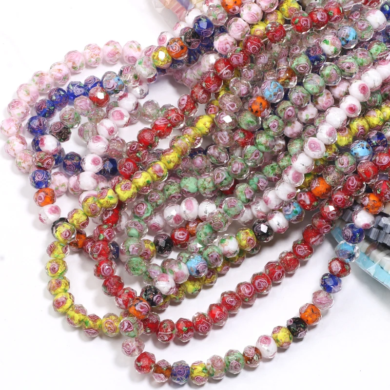 15 Stück 10 mm bunte Lampwork-Glasperlen Murano, runde, facettierte Perlen für DIY-Armbänder, Armreifen, Damenschmuck, Zubehör