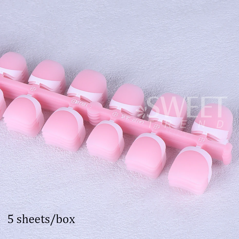 160 Uds. De uñas artificiales cuadradas cortas francesas, cubierta completa rosa, puntas de uñas postizas acrílicas, suministros para uñas, herramientas para mujeres