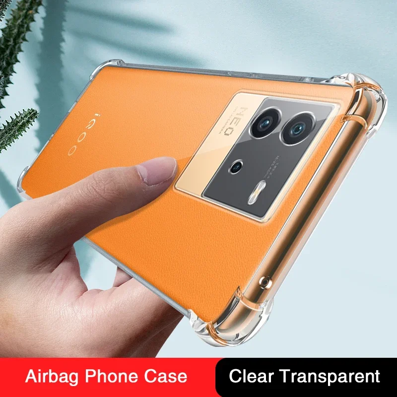 

Shockproof Transparent Silicone Soft Case for VIVO iQOO Neo 6 Neo6 SE 6SE 5G Luxury Airbag Clear TPU Original Protect Cover Capa