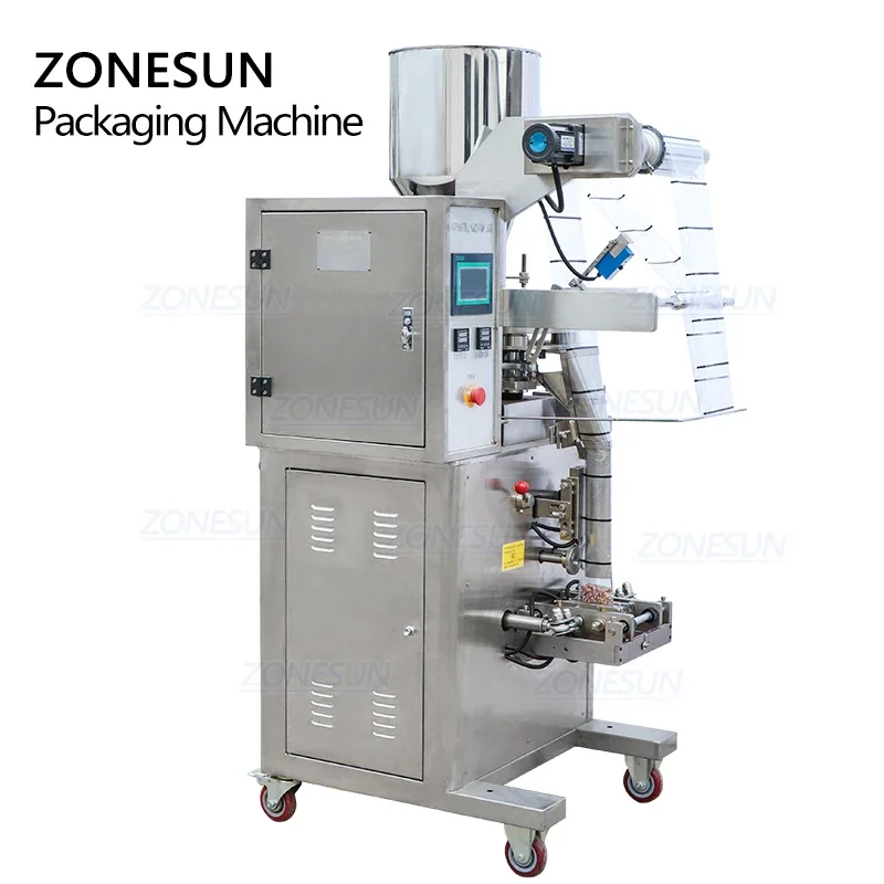 ZONESUN 자동 미세 분말 캐슈 너트 식품 가방 형성, 충전 및 밀봉 기계, 포장 기계