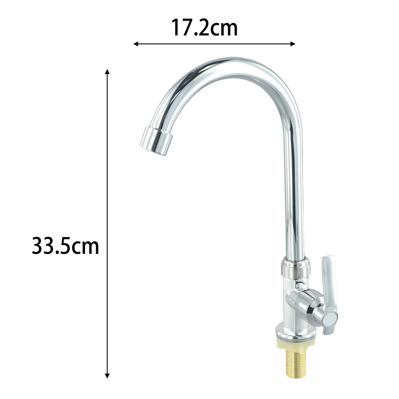 Kitchen Faucets Sink Single Cold Water Tap Kitchen Vegetable Basin Single Lever Taps Plastic-Steel Large Bend Bathroom Faucets