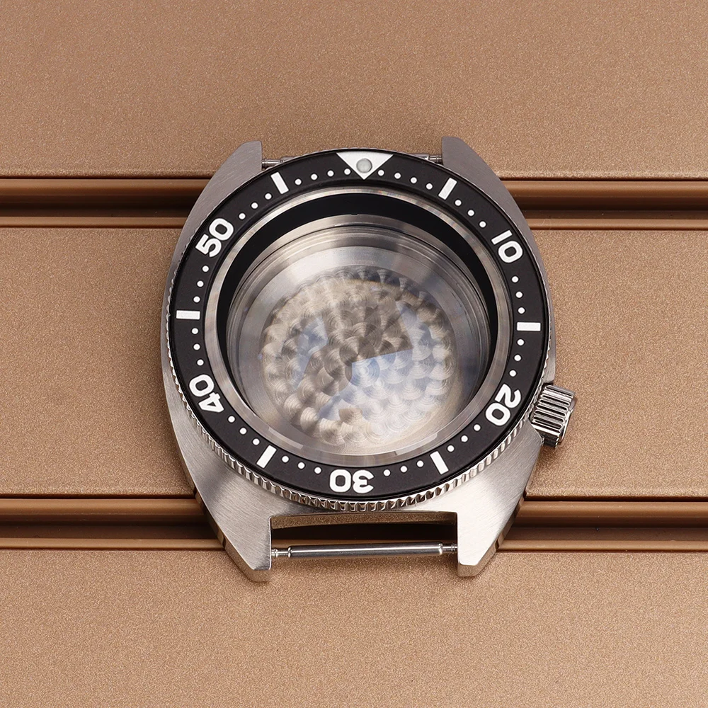 

41mm Men's Watch Case Sapphire Crystal For Mod Tuna Turtle NH35 NH36 NH38 NH34 Movement 28.5mm Dial 120 Clicks With Chapter Ring