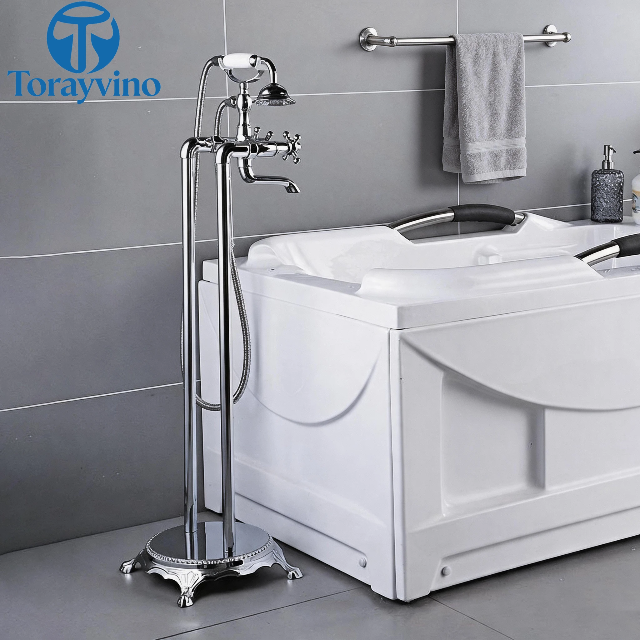 Torayvino antieke badkuip douc - Freestanding Bathtub Filler Faucet Floor recensie en prijs