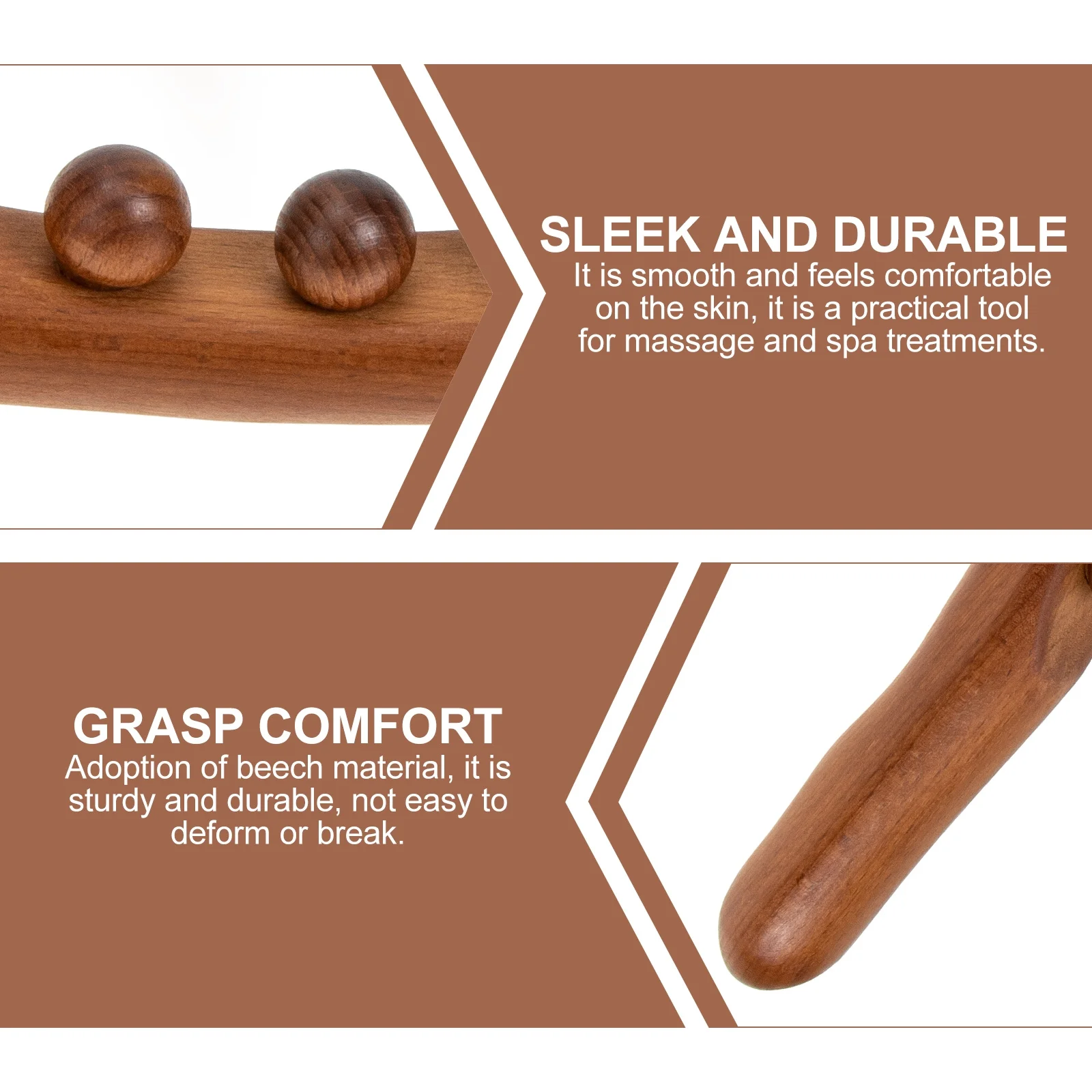 

Massage Stick Beech Wood Trigger Point Massager Handheld Tool for Face Neck Back Acupoint Massage Rod Body Massager Stick
