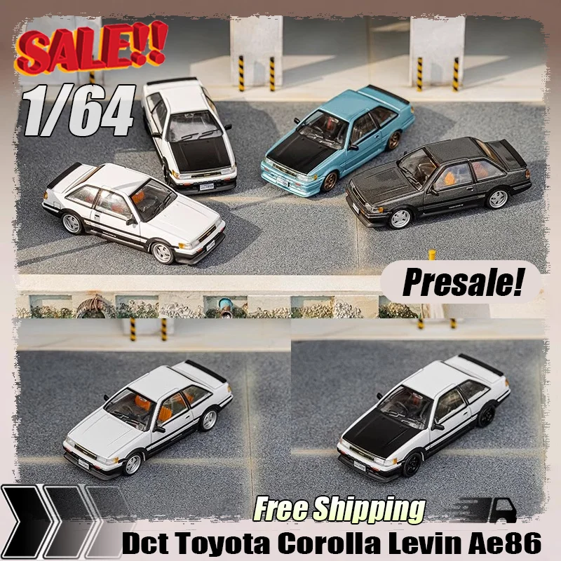 

New Presale Dct/Shadow 1:64 Toyota Corolla Levin Ae86 Car Model Alloy Miniature Diecast Ornaments Toyota Static Custom Toy Gift