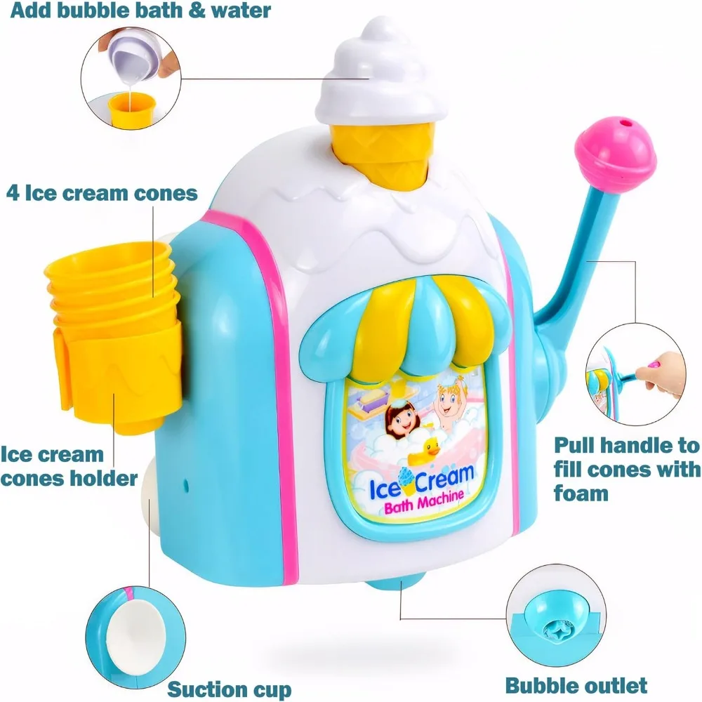 Macchina schiumogena automatica di alta qualità Giocattoli da bagno Plastica Divertimento Schiuma Vasca da bagno Giocattolo Regalo Giocattoli da bagno Bambino Giocattoli per bambini