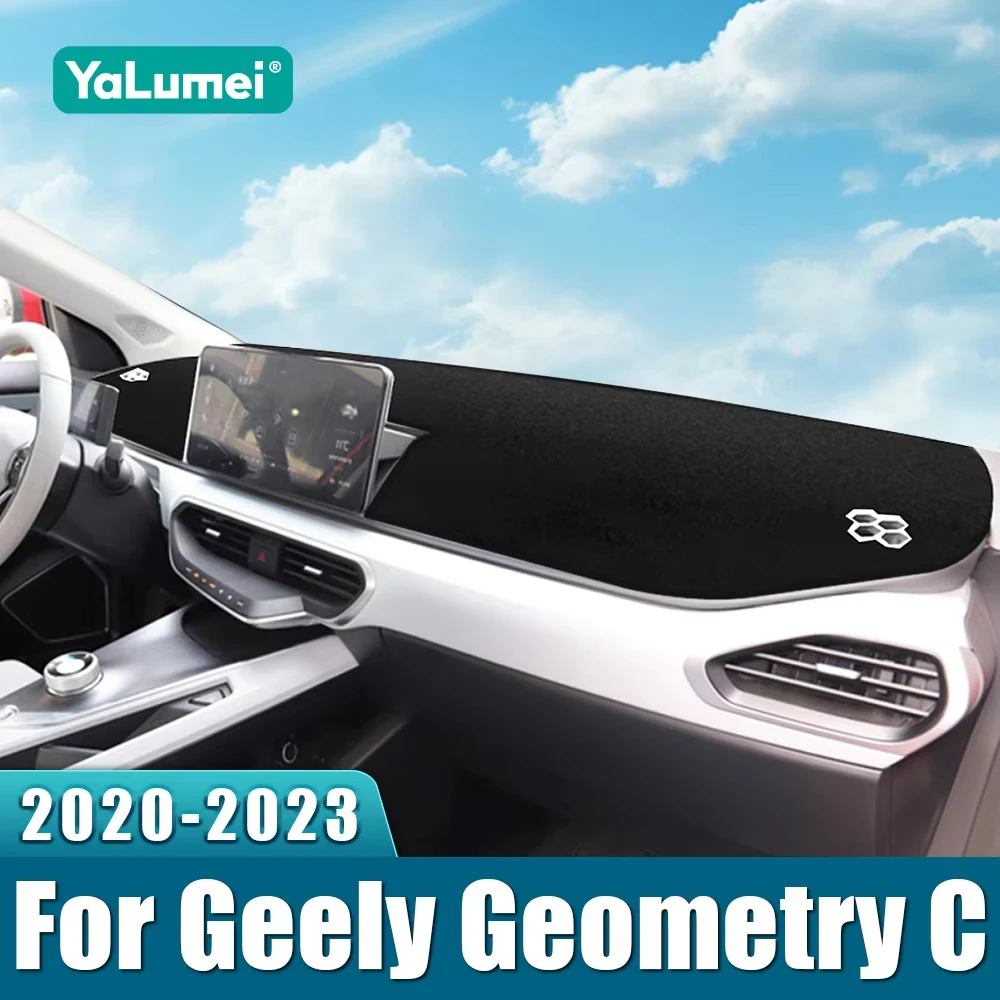 Couverture de tableau de bord de voiture pour Geely Geometry C 2020 2021 2022 2023, évite les tapis lumineux, panneau de instruments, tapis antidérapants, accessoires